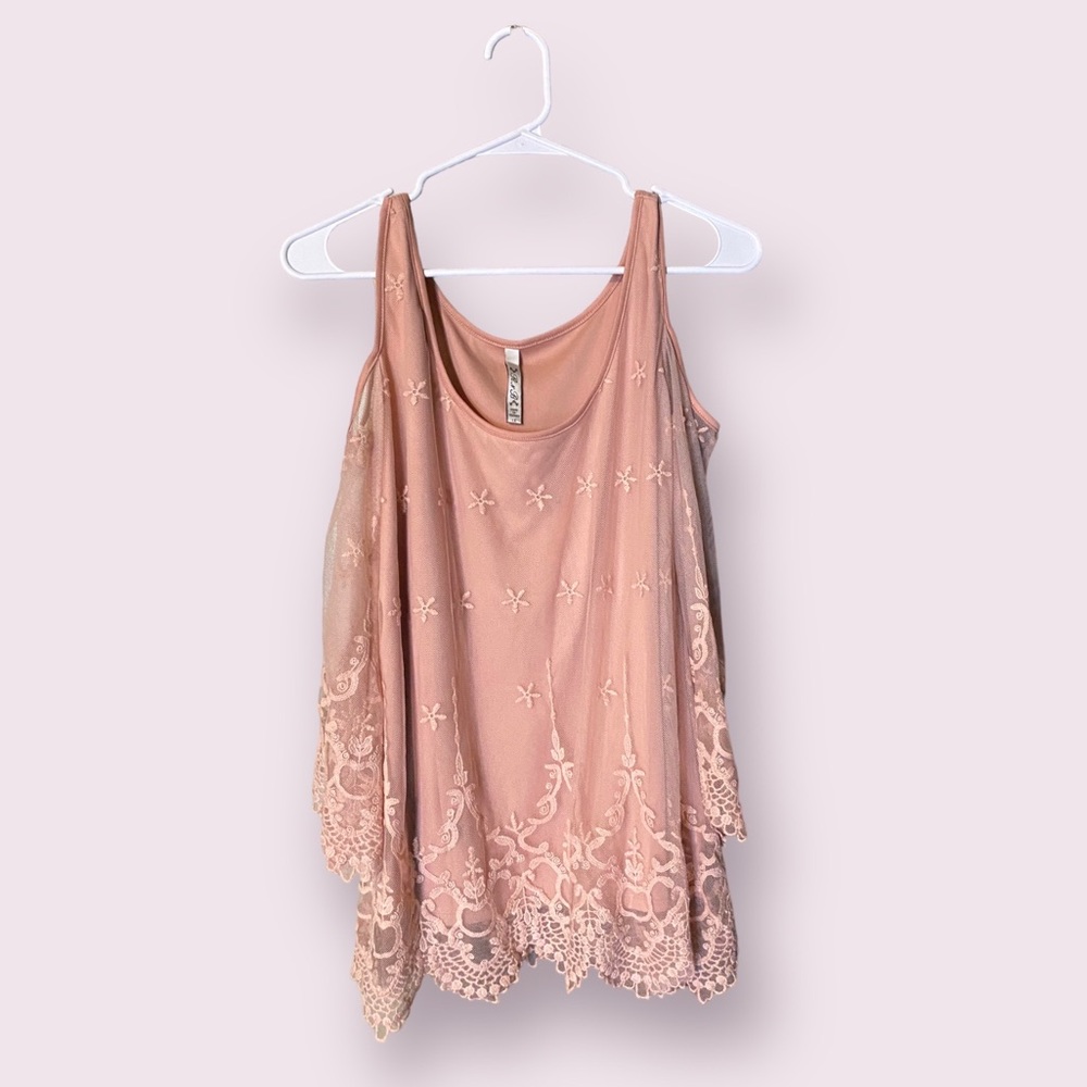 Women’s Business Casual Blouse Blush Pink Size XL
